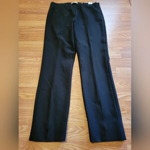 Vince Ankle Black Stretchy Side Zip Slit Back Trouser Slacks Pants Women's Large